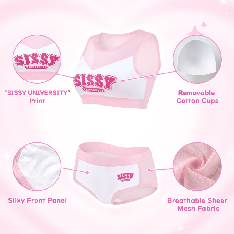 Cheer SissyUniversity Peekaboo Bralette Set