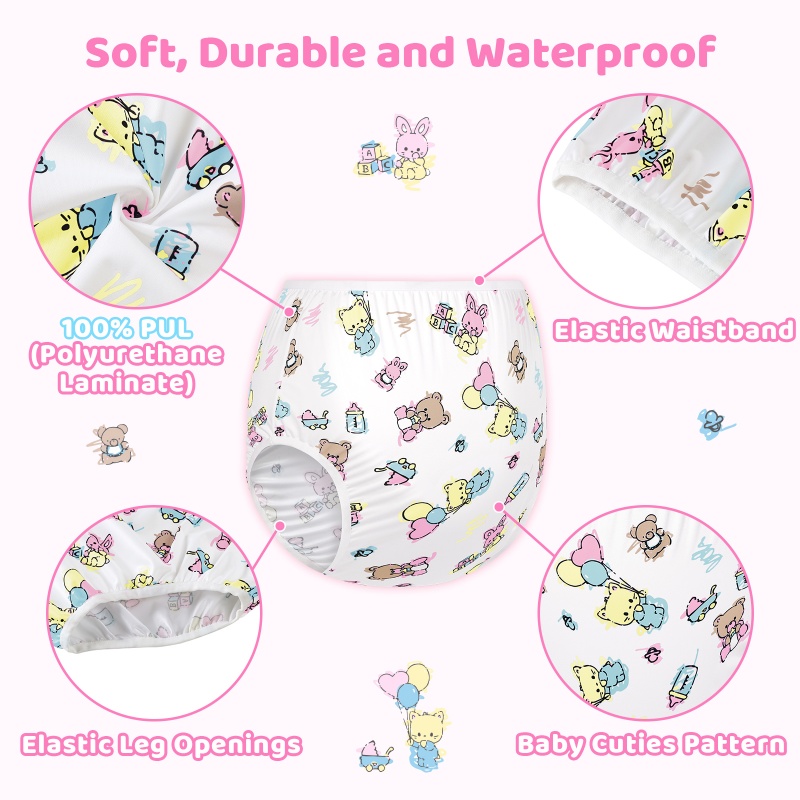 Full Print Baby Cuties PUL Adult Cloth Pull-On Diaper Pants Cover