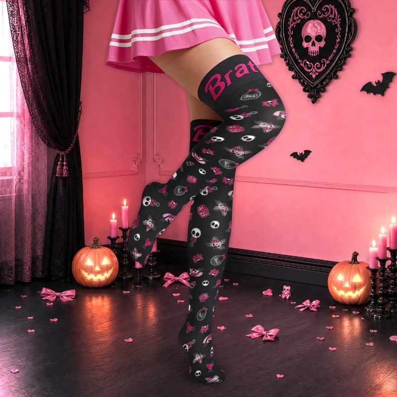 Baby Goth Over-the-Knee Silk Stockings