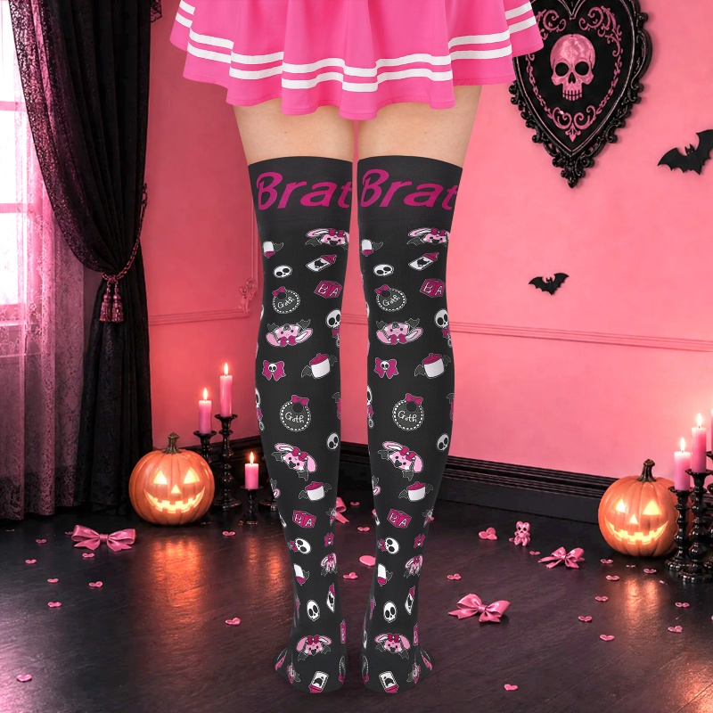 Baby Goth Over-the-Knee Silk Stockings