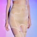 SissyUniversity Lace Sheer Garter Skirt Stockings