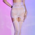 SissyUniversity Lace Sheer Garter Skirt Stockings