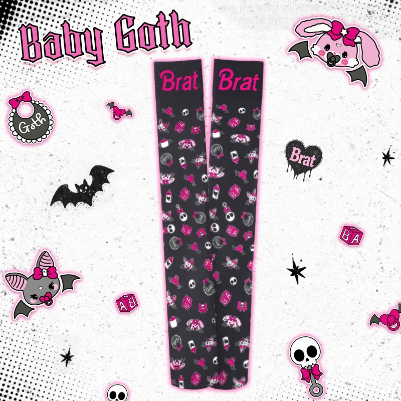 Baby Goth Over-the-Knee Silk Stockings