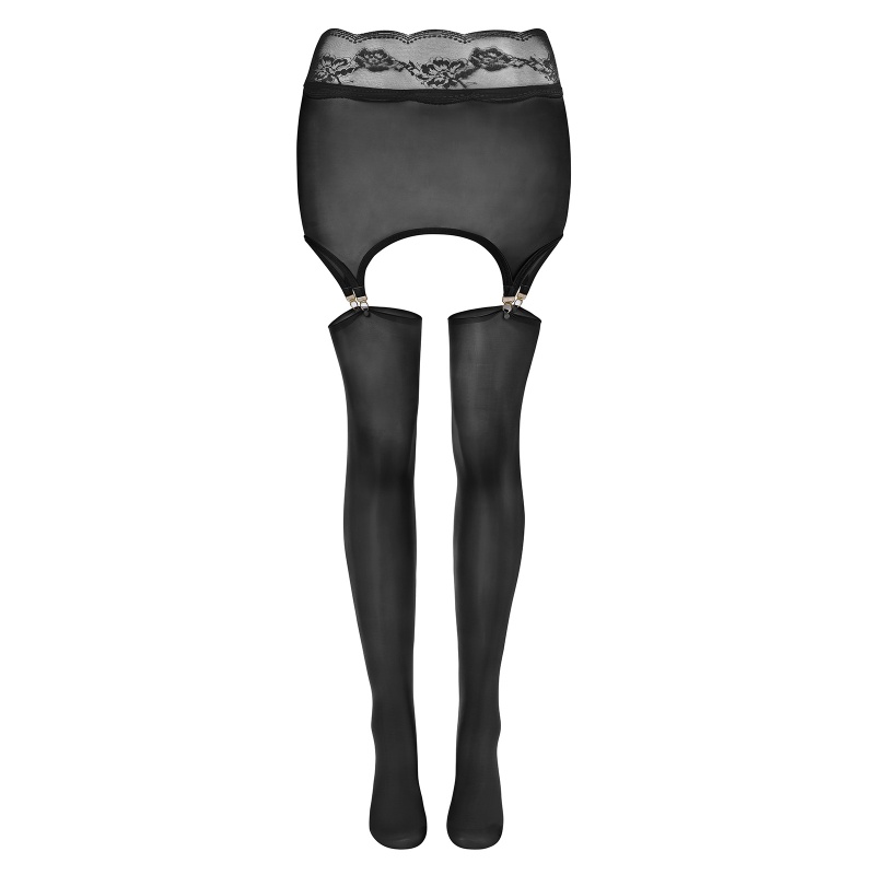 SissyUniversity Lace Sheer Garter Skirt Stockings