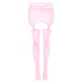 SissyUniversity Lace Sheer Garter Skirt Stockings