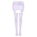 SissyUniversity Lace Sheer Garter Skirt Stockings