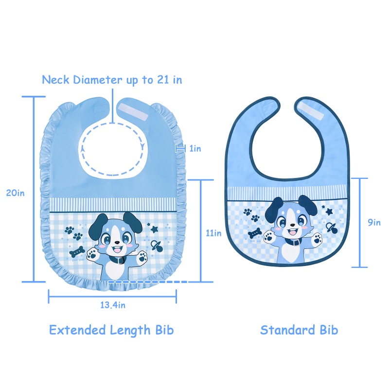 Little Blue Big Baby Ruffle Bib