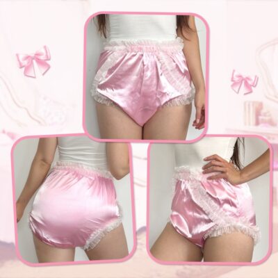 Baby Satin Lace Frill Adult Diaper Cover