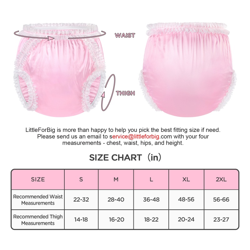 Baby Satin Lace Frill Adult Diaper Cover