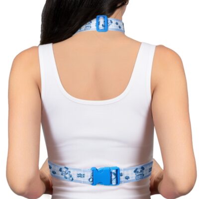 Little Blue Furry Petplay Collared Chest Harness