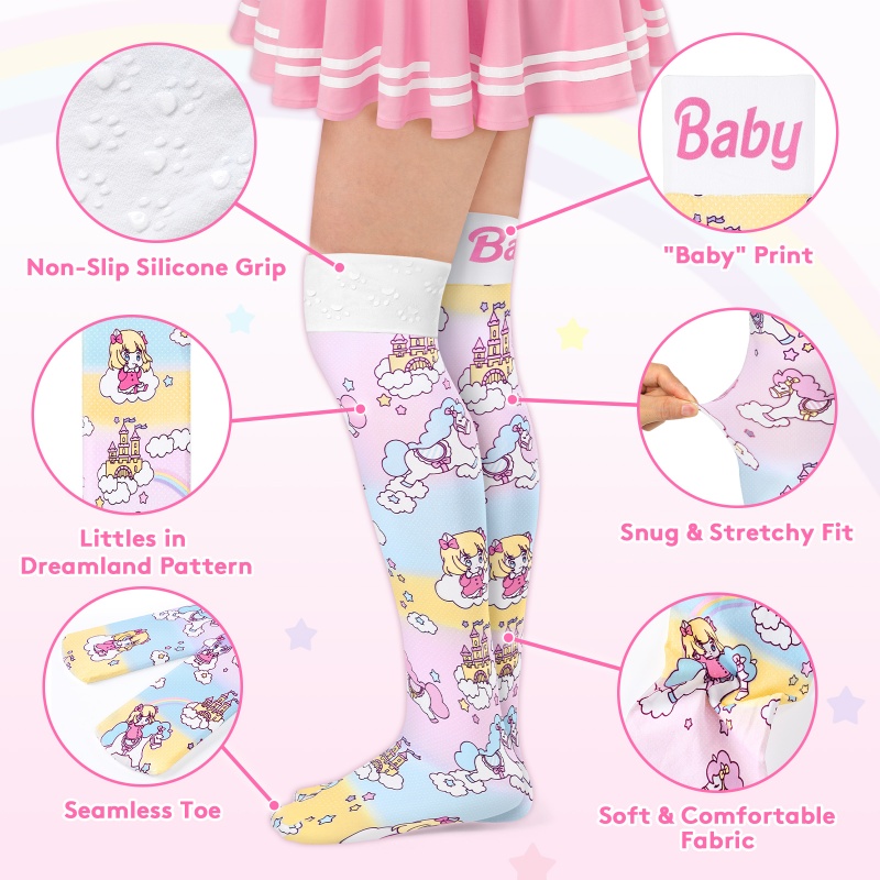 Fairy Littles in Dreamland Over-the-Knee Silk Stockings