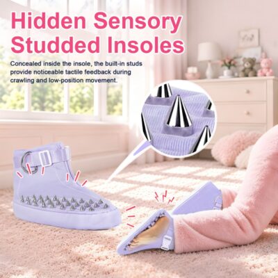 Forced Regression Crawling Trainer Locking Booties with Spike Purple