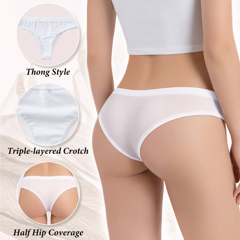 Tucking Gaff Brazilian Cheeky Panties White