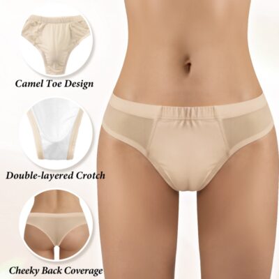 Camel Toe Tucking Gaff Brazilian Cheeky Panties Nude