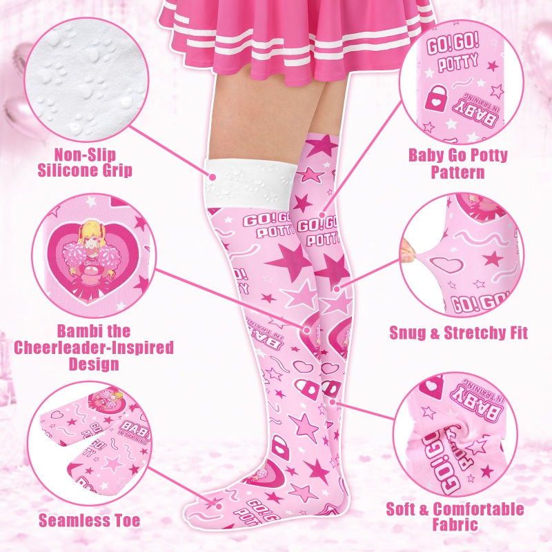 Baby Go Potty Over-the-Knee Silk Stockings