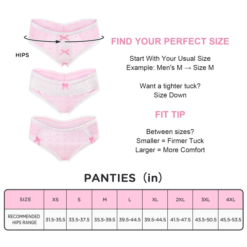 Pink Princess Tucking Gaff Panties Set 3-Pack