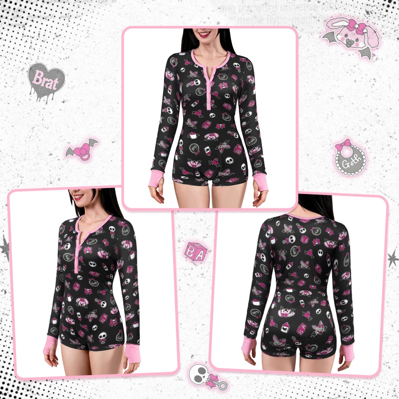 Baby Goth Thumb Sucker Romper Onesie