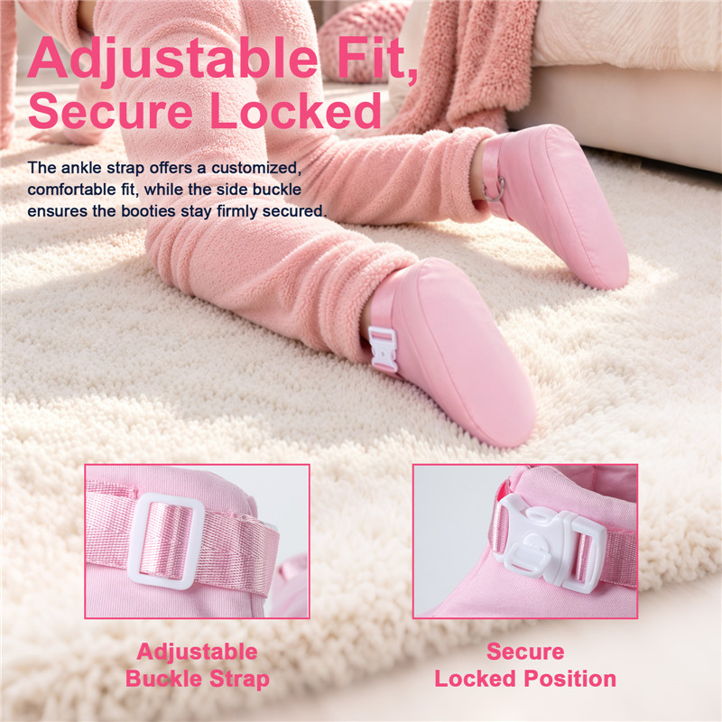 Forced Regression Crawling Trainer Locking Booties with Spike Pink