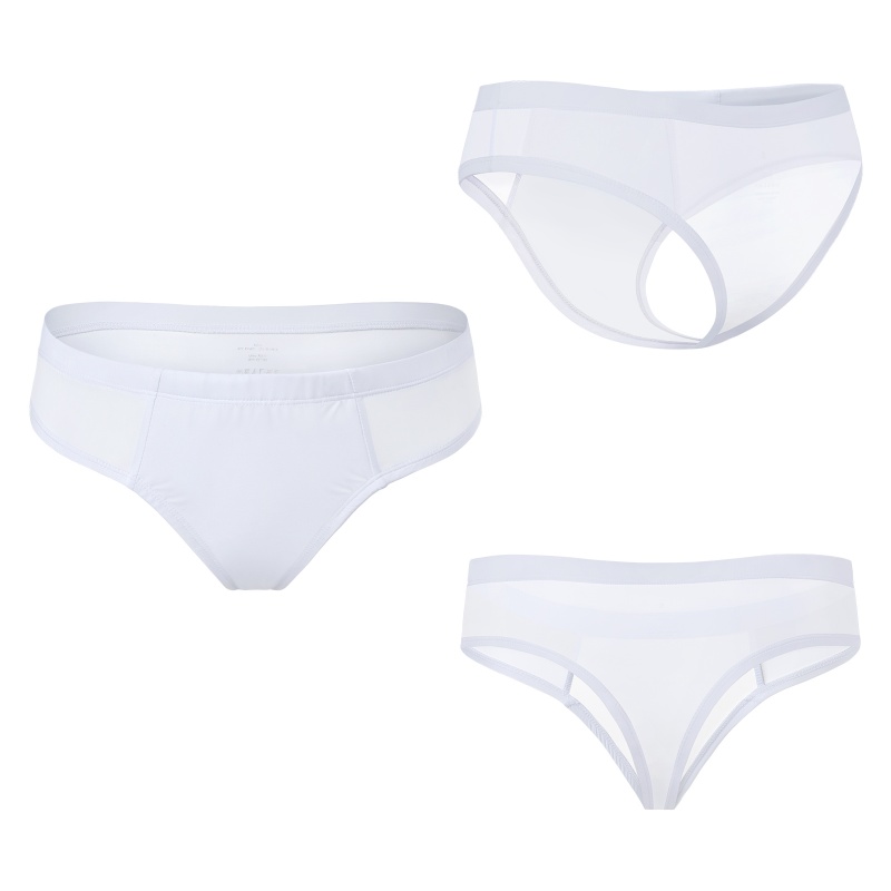 Tucking Gaff Brazilian Cheeky Panties White