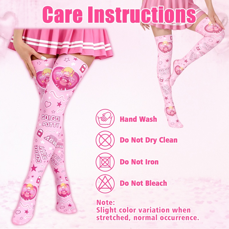 Baby Go Potty Over-the-Knee Silk Stockings