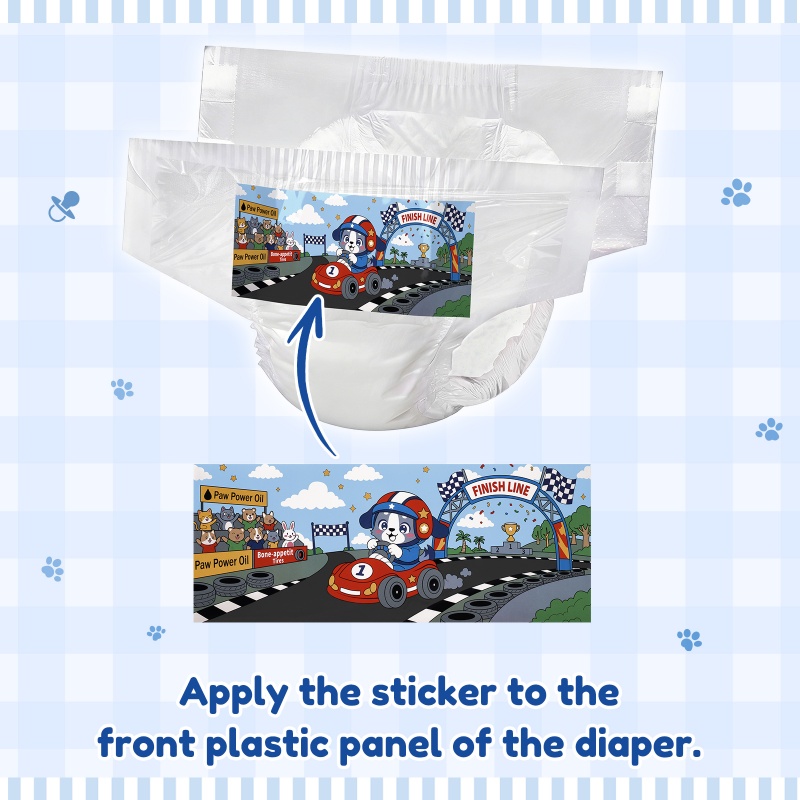 Baby Tapes Little Blue Big Dreams Adult Diaper Stickers 4 Sheets