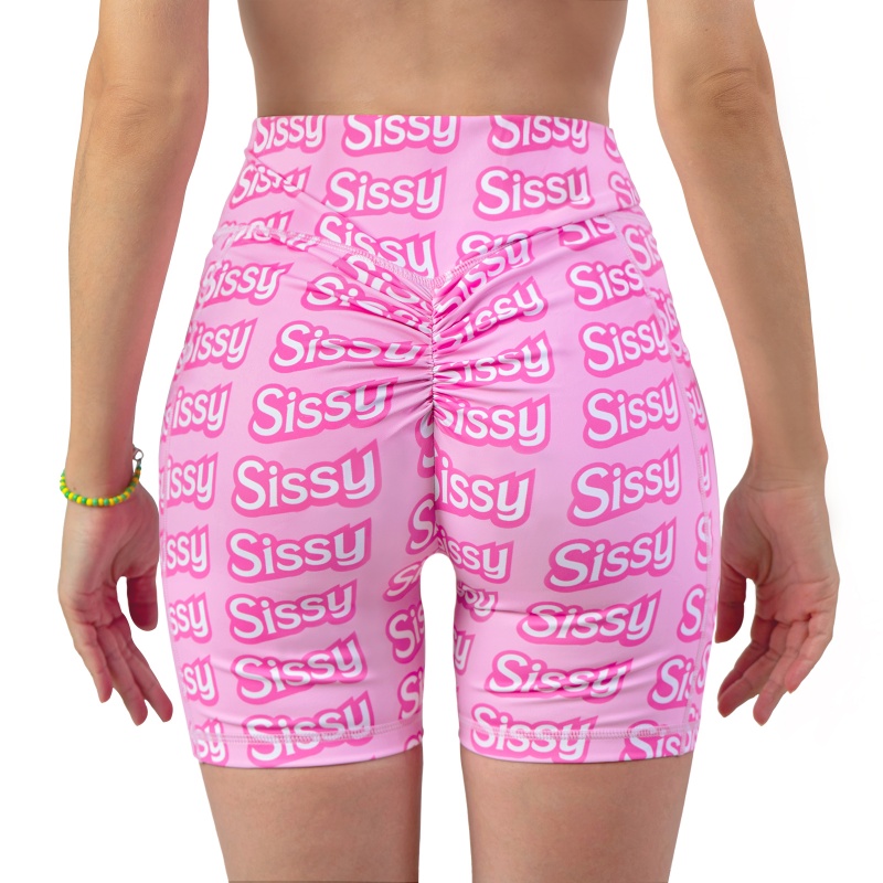 SissyUniversity High Waisted Camel Toe Insert Tucking Gaff Yoga Shorts Leggings