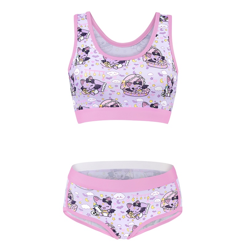 Baby Bella Bat Print Bralette Set