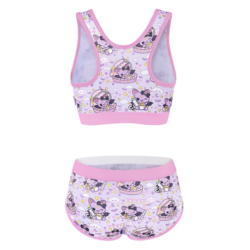 Baby Bella Bat Print Bralette Set