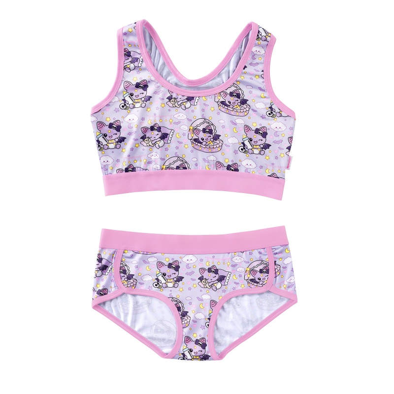 Baby Bella Bat Print Bralette Set