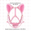 Little Furry Fluffy Ears Pacifier Petplay Head Harness