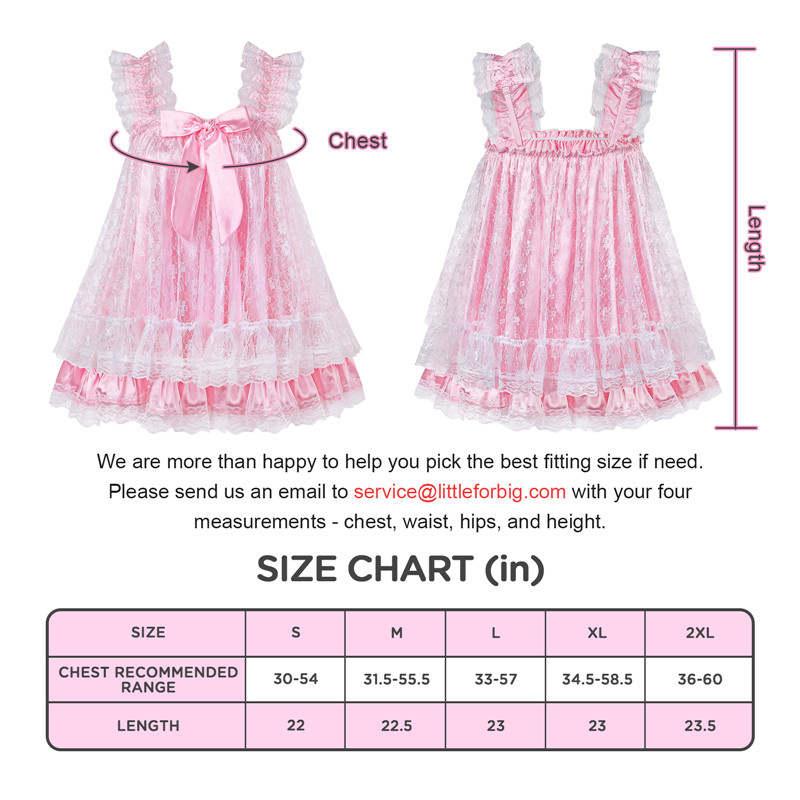 Satin & Lace Little SissyUniversity Slip Dress Nightgown