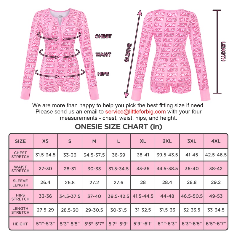 SissyUniversity All-Over Sissy Print Thumb Sucker Romper Onesie