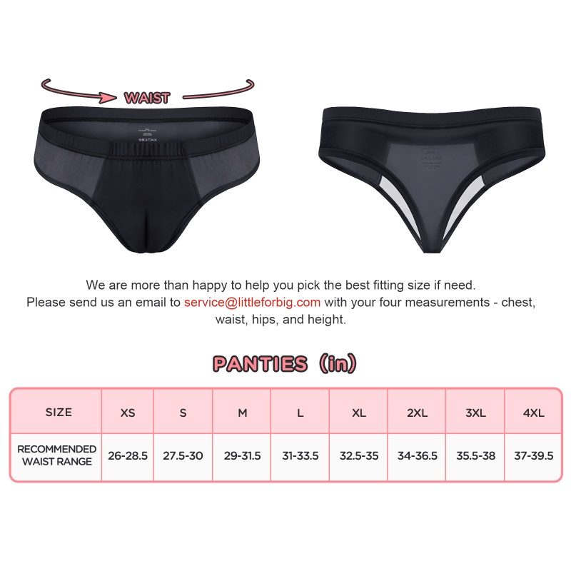 Camel Toe Tucking Gaff Brazilian Cheeky Panties Black