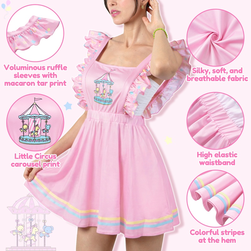 Little Circus Frill Sleeve Twirl Dress