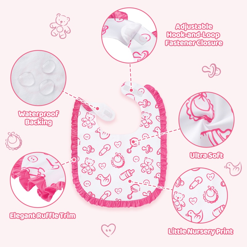 Little Nursery Big Baby Ruffle Bib