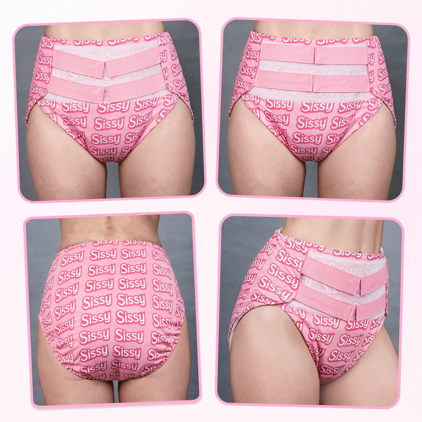 Sissy Hook-and-Loop Adult Training Pants