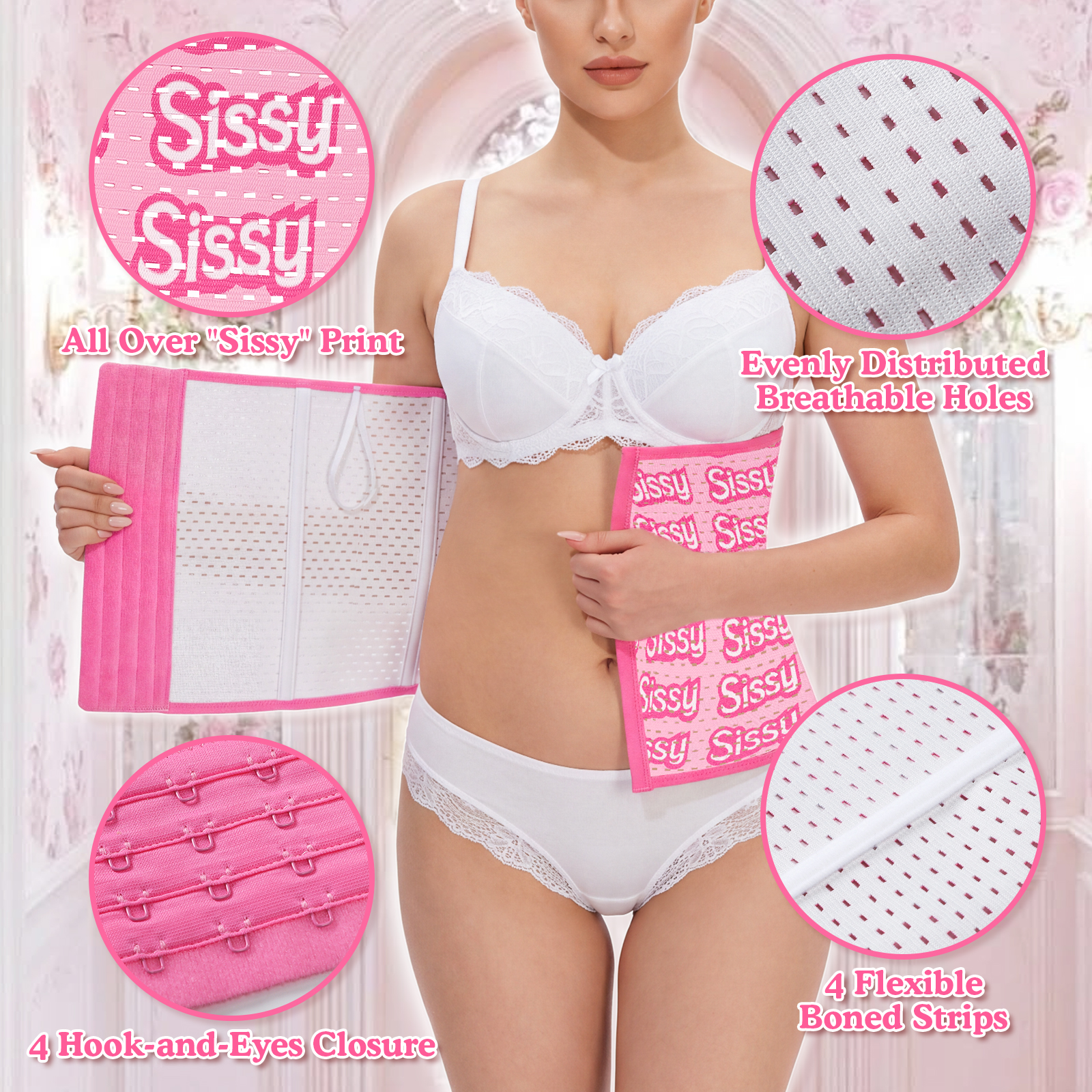 Sissy Training Stretchy Breathable Waist Shaper