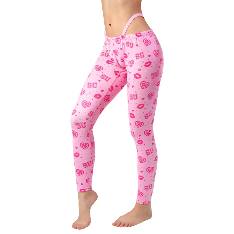 Y2K Thong Strap Hot Lips Sissy Camel Toe Pad Yoga Pants Leggings