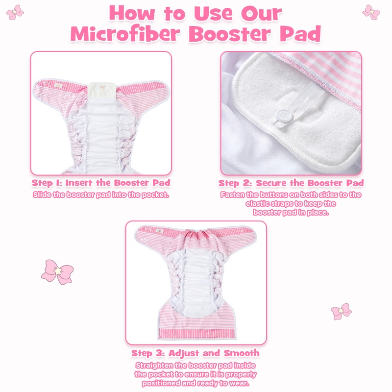 Baby Usagi Diaper Cover with Microfiber Reusable Diaper Booster Pad