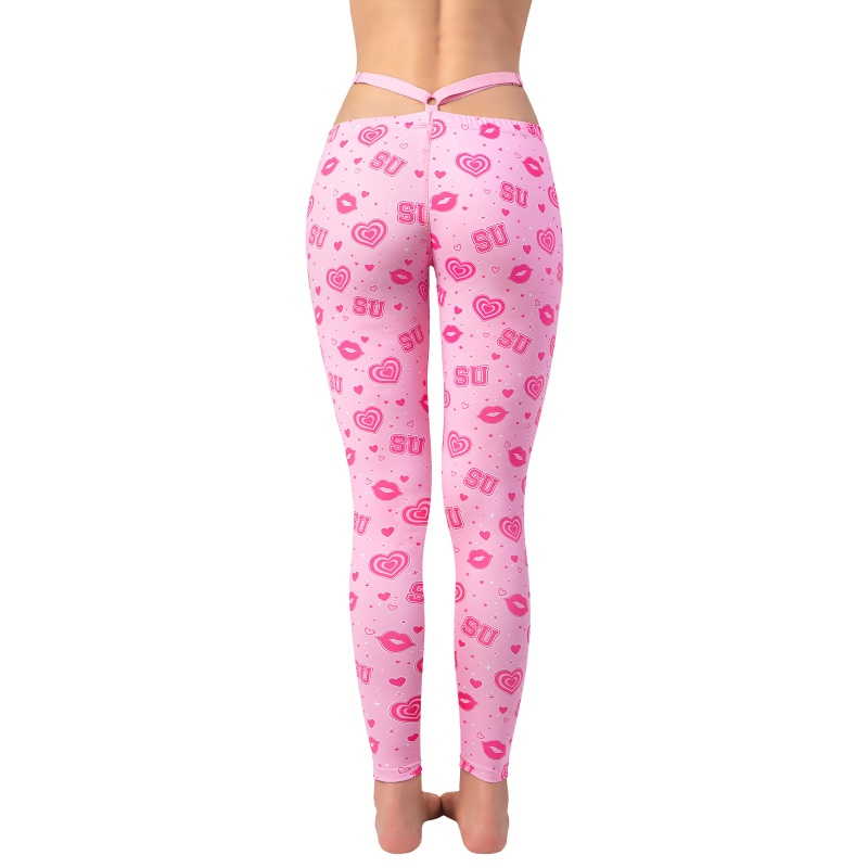 Y2K Thong Strap Hot Lips Sissy Camel Toe Pad Yoga Pants Leggings