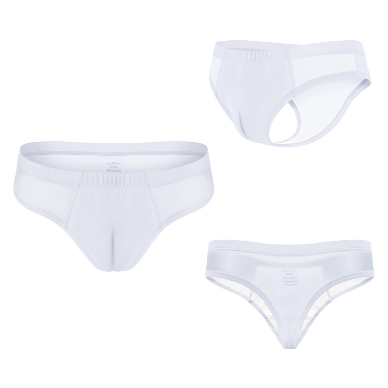 Camel Toe Tucking Gaff Brazilian Cheeky Panties White