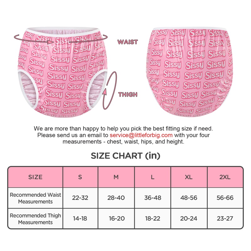 Sissy Adult Plastic Pull-On Diaper Pants Cover
