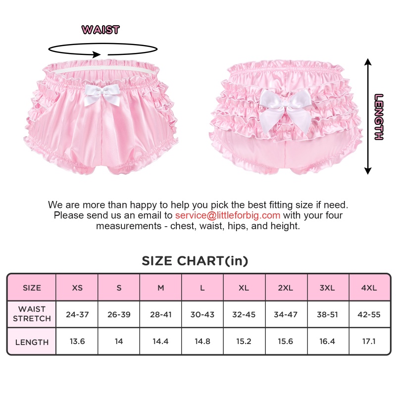 Satin Princess Frill Bloomers with Bow Trim Pink/White